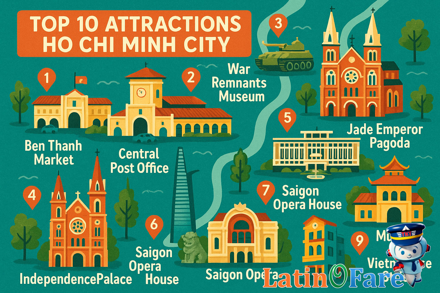 Ho Chi Minh City Skyline with Bitexco Tower