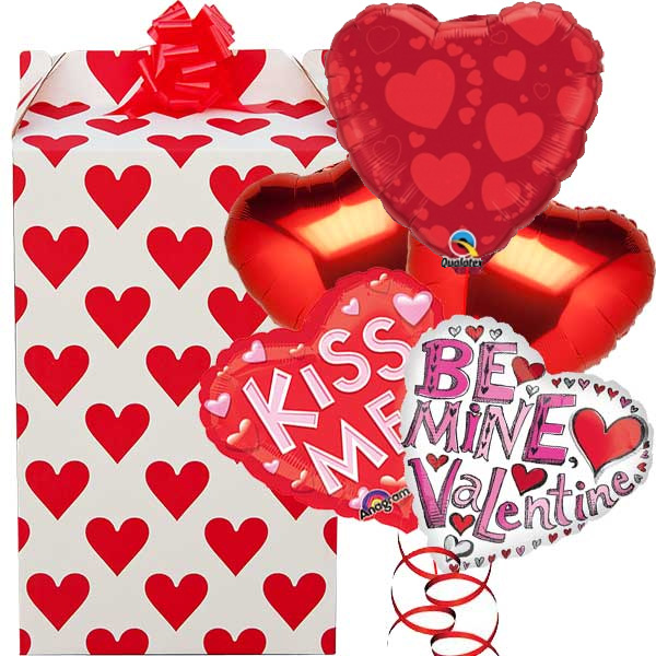 Kiss Me Valentine 5 Balloon Bouquet