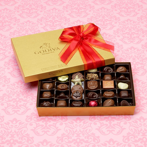 Assorted Chocolate Gold Gift Box, Valentine