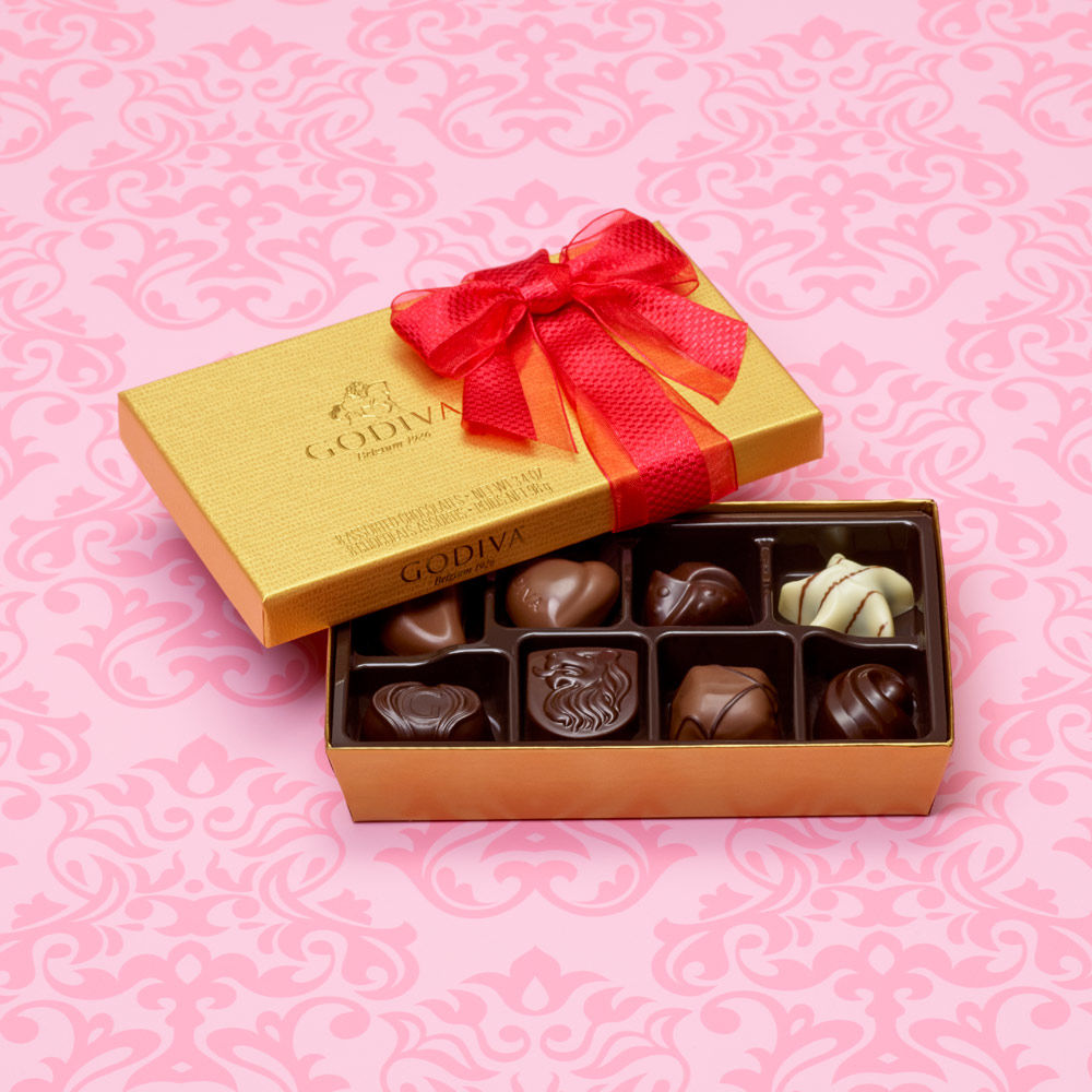 Assorted Chocolate Gold Gift Box, Valentine