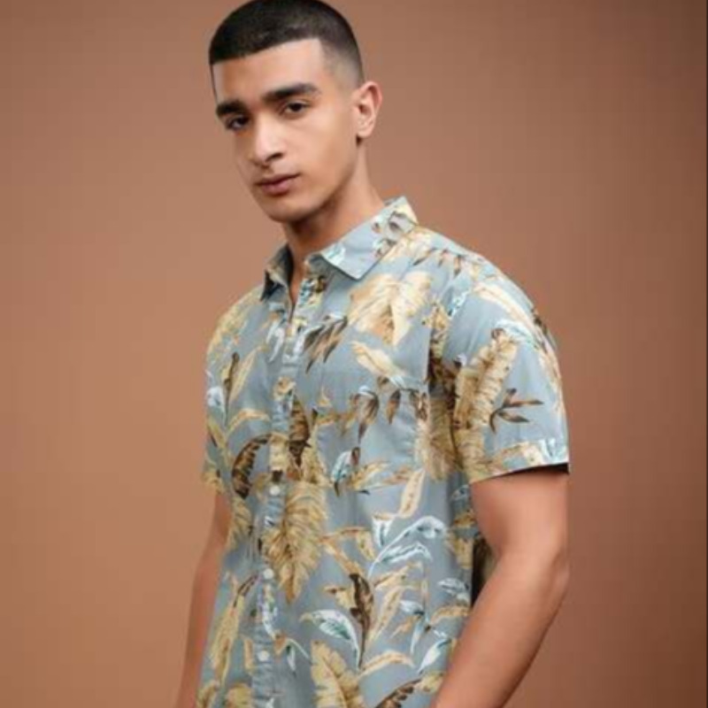 BEACH GREEN FLORAL SHIRT FOR MEN