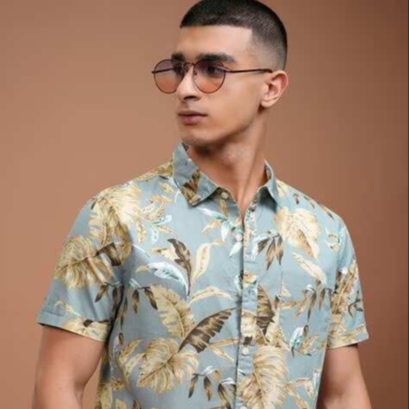 BEACH GREEN FLORAL SHIRT FOR MEN