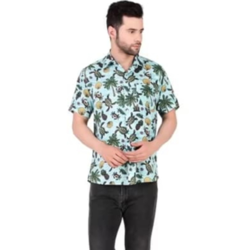 TROPICAL GREEN MODAL SHIRT FOR MEN