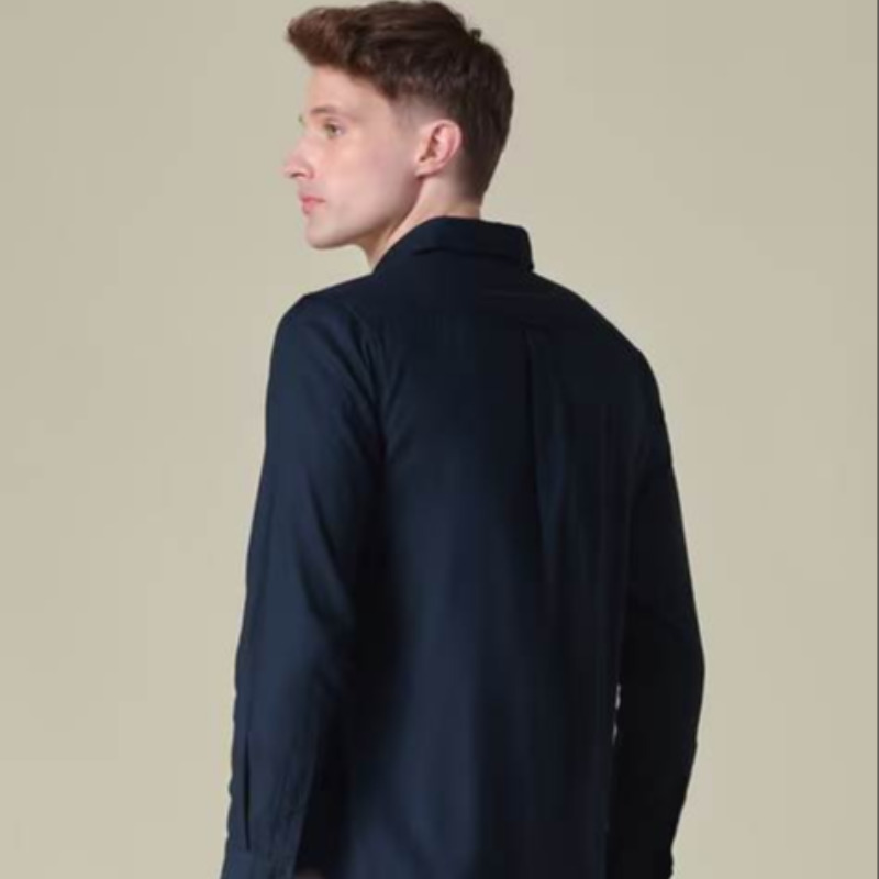 CASUAL DARK BLUE FULL SLEEVE MODAL SHIRT FOR MEN