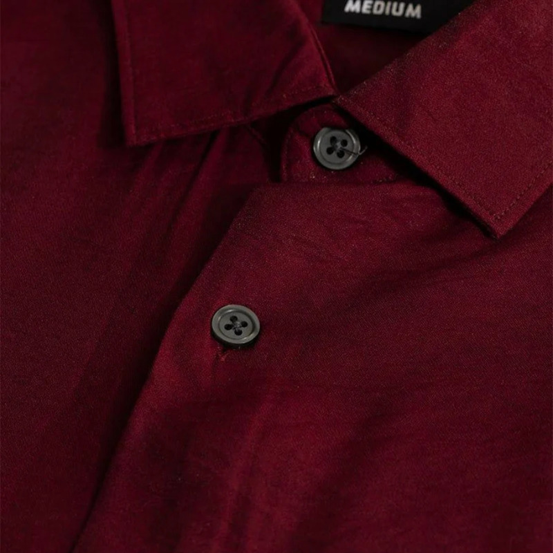 CASUAL RED MODAL FULL SLEEVE SHIRT FOR MEN