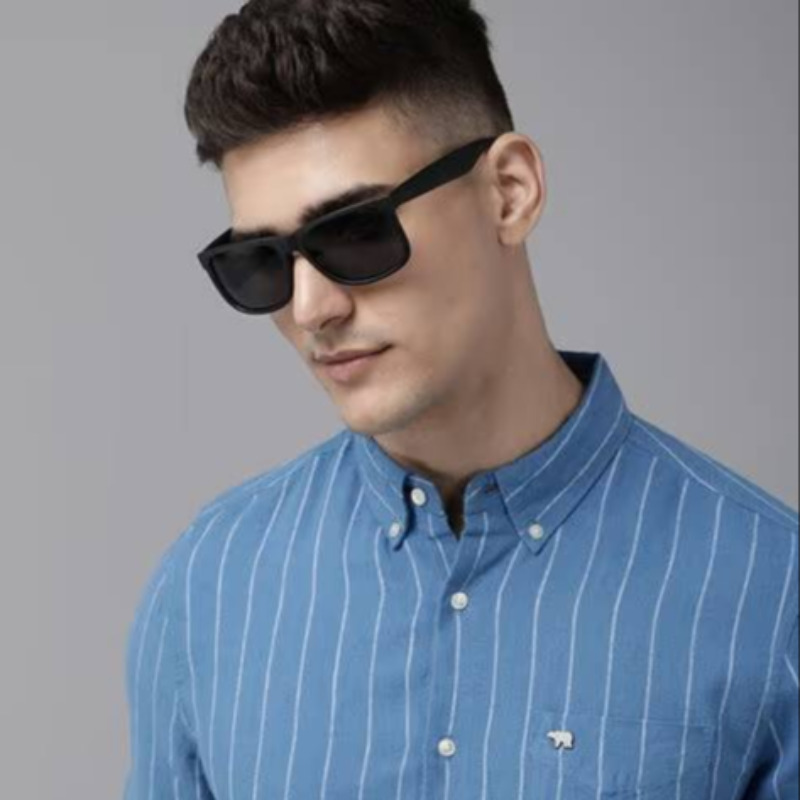 FORMAL STRIPED BLUE MODAL SHIRT FOR MEN