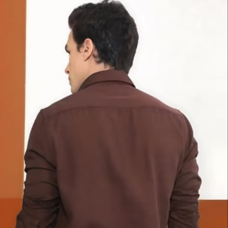FORMAL BROWN FULL SLEEVE MODAL SHIRT
