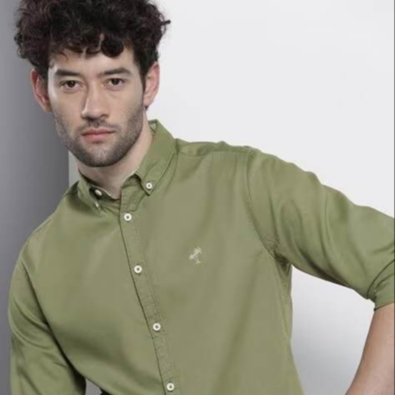 PALE GREEN FULL SLEEVE FORMAL SHIRT FOR MEN