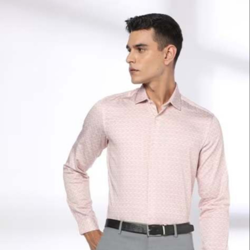 FORMAL PEACH FULL SLEEVE SHIRT FOR MEN
