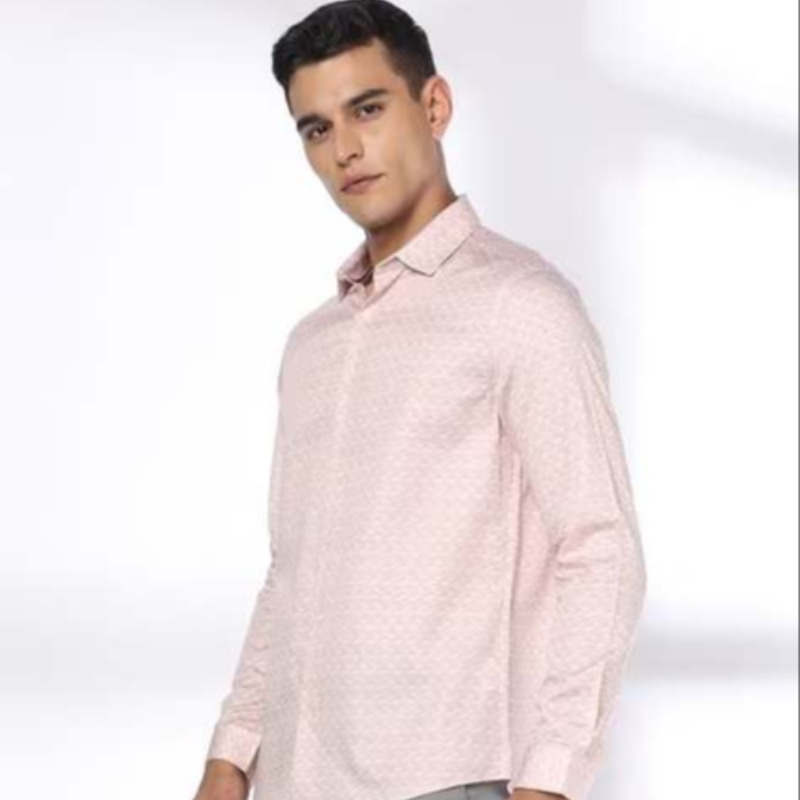 FORMAL PEACH FULL SLEEVE SHIRT FOR MEN