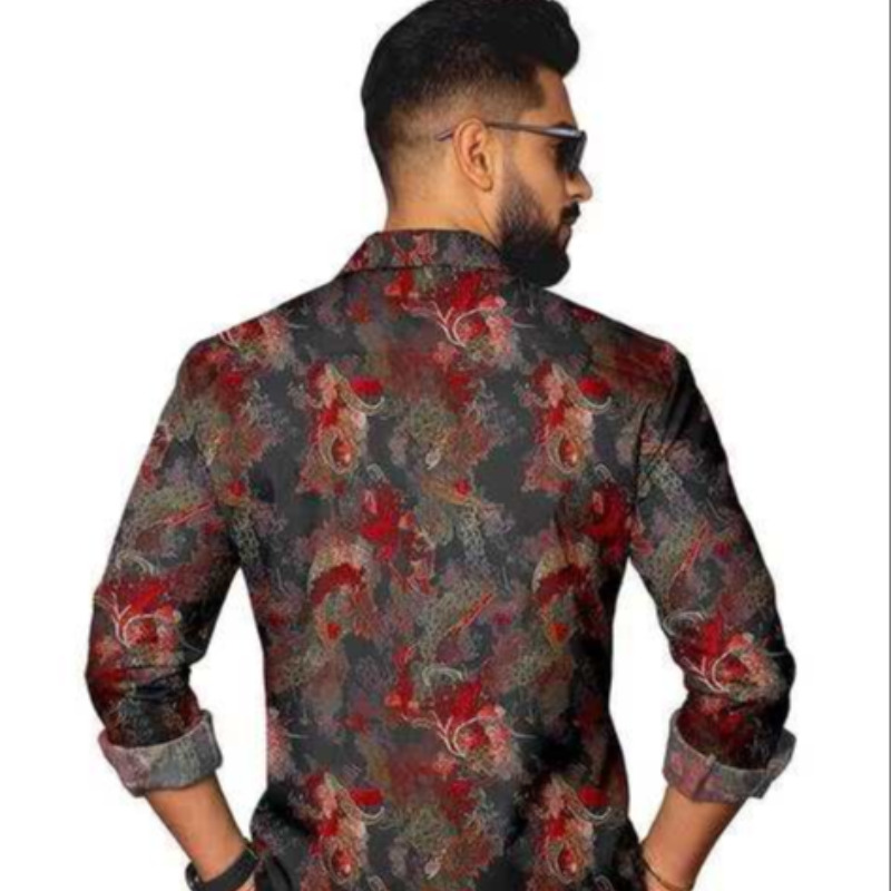 FULL SLEEVE FLORAL MODAL SHIRT FOR MEN