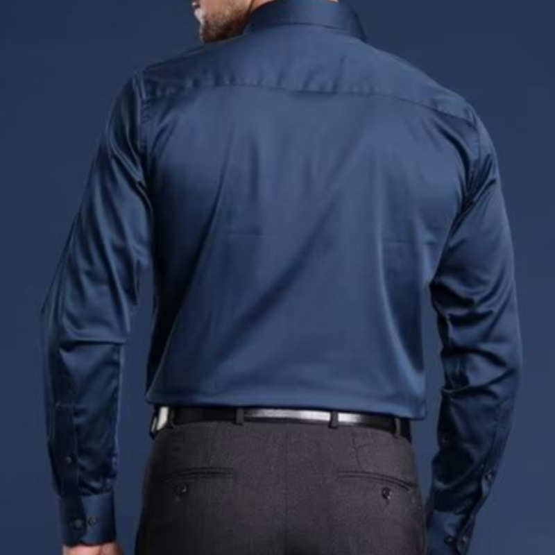 COSMIN BLUE TEXTURED SHIRT FOR MEN
