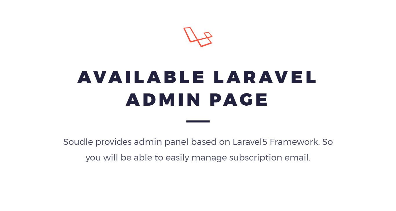 Soudle.js - jQuery Plugin for Subscription Form + Laravel & CodeIgniter Admin Panel - 4