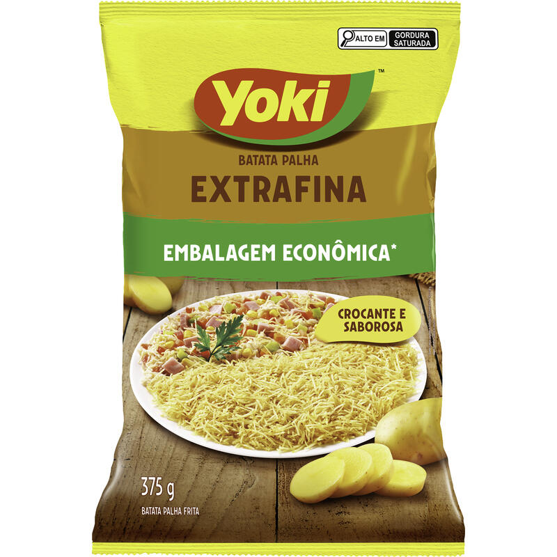Batata Palha Yoki Extra fina Pacote com 375g