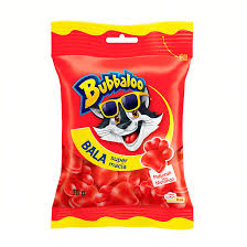 BALA BUBBALOO-PATINHAS MORANGO-75G