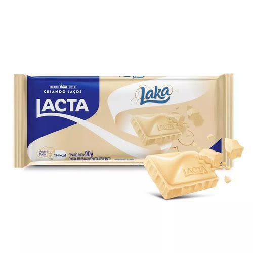 BARRA DE CHOCOLATE BRANCO-LACTA-90G