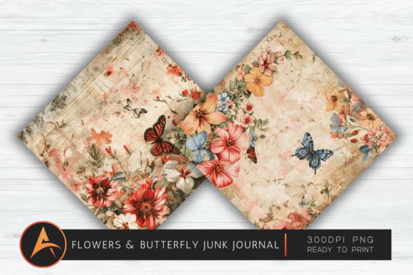 Flowers & Butterfly Junk Journal Design