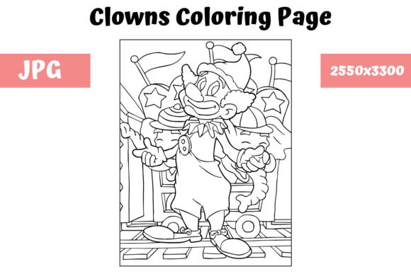 Clowns Coloring Page