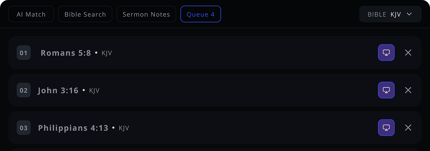 Smart queue panel preview