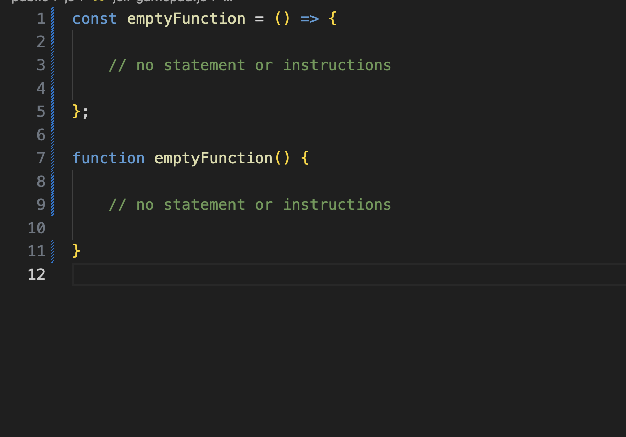 Javascript 3 Ways to Create Empty Function