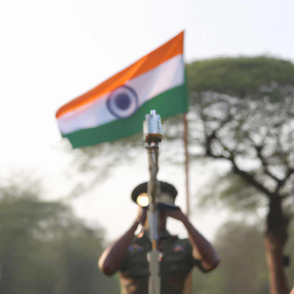 Indian Flag with Indian Army