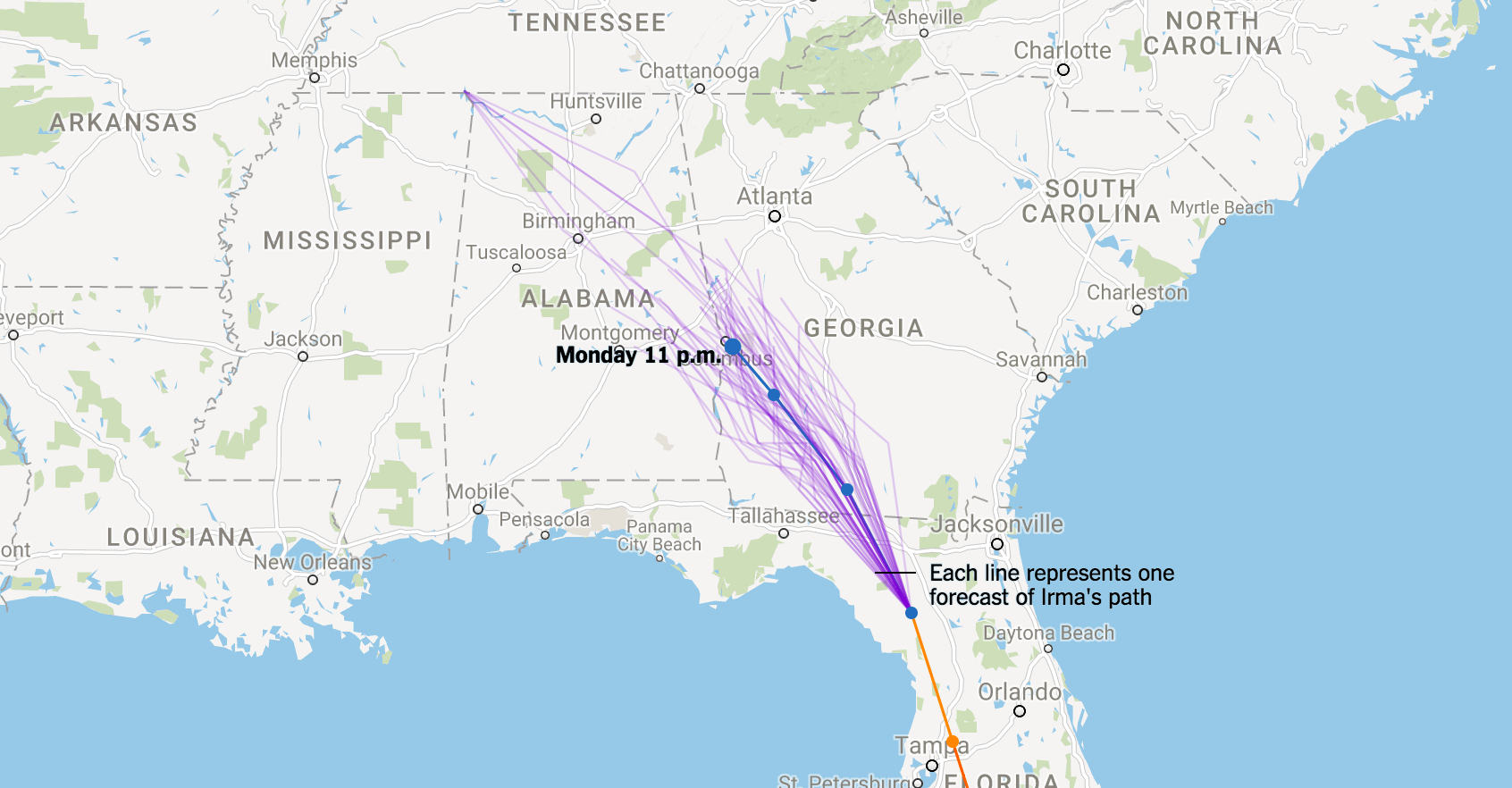 Irma Spaghetti Charts