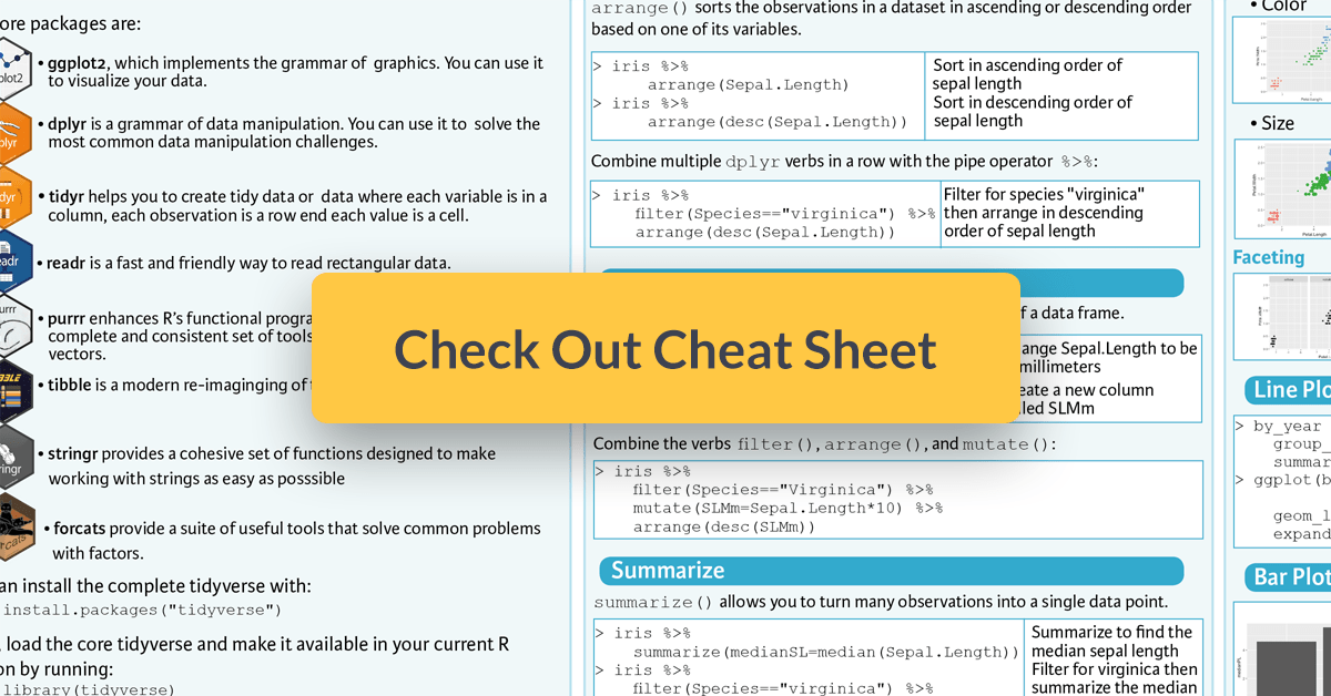 Rstudio Ggplot2 Cheat Sheet