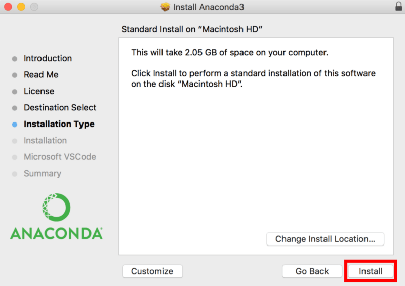 install anaconda3 page