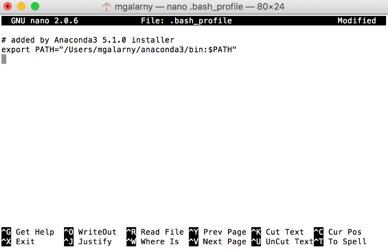 nano bash profile 2