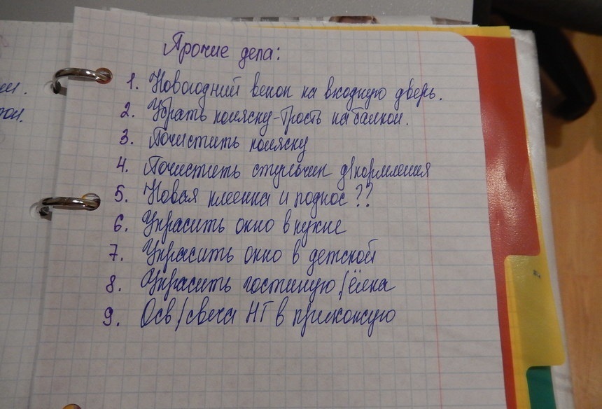 Фото контрольного журнала уборки дома перед новым годом, образец 4