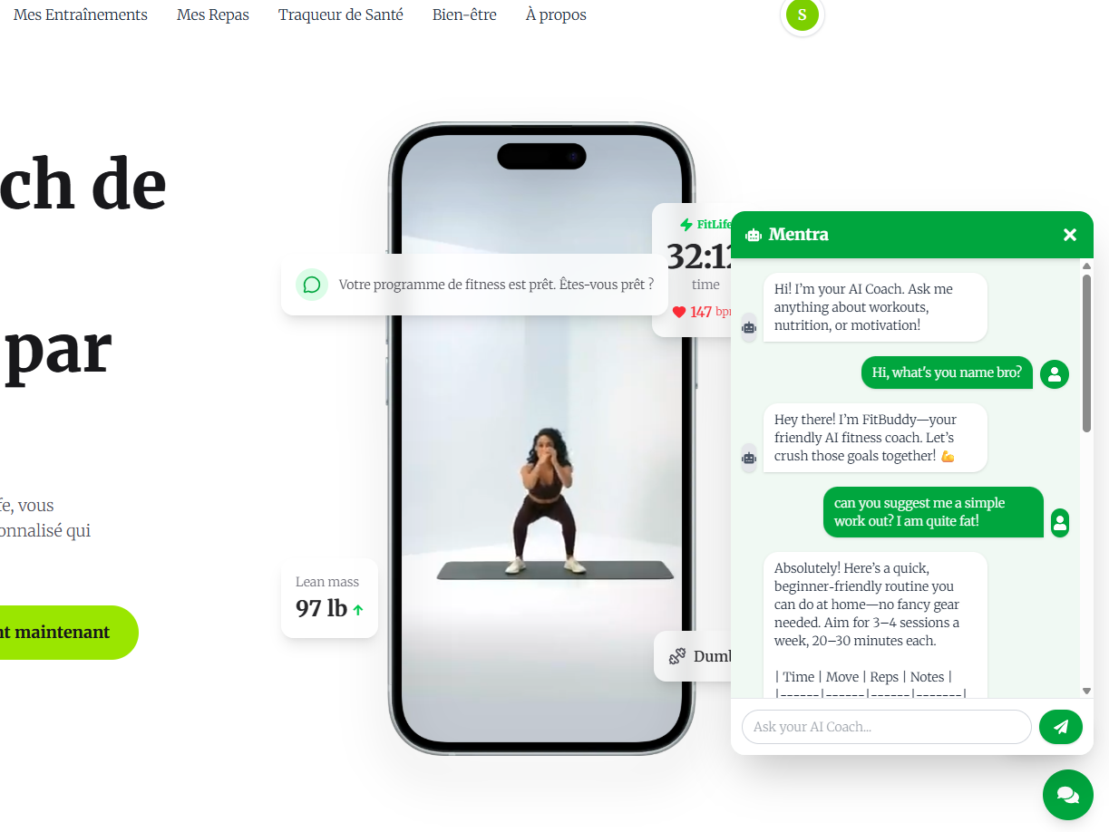 FitLife AI Coach – Smart Fitness & Wellness Companion - Showcase image 1