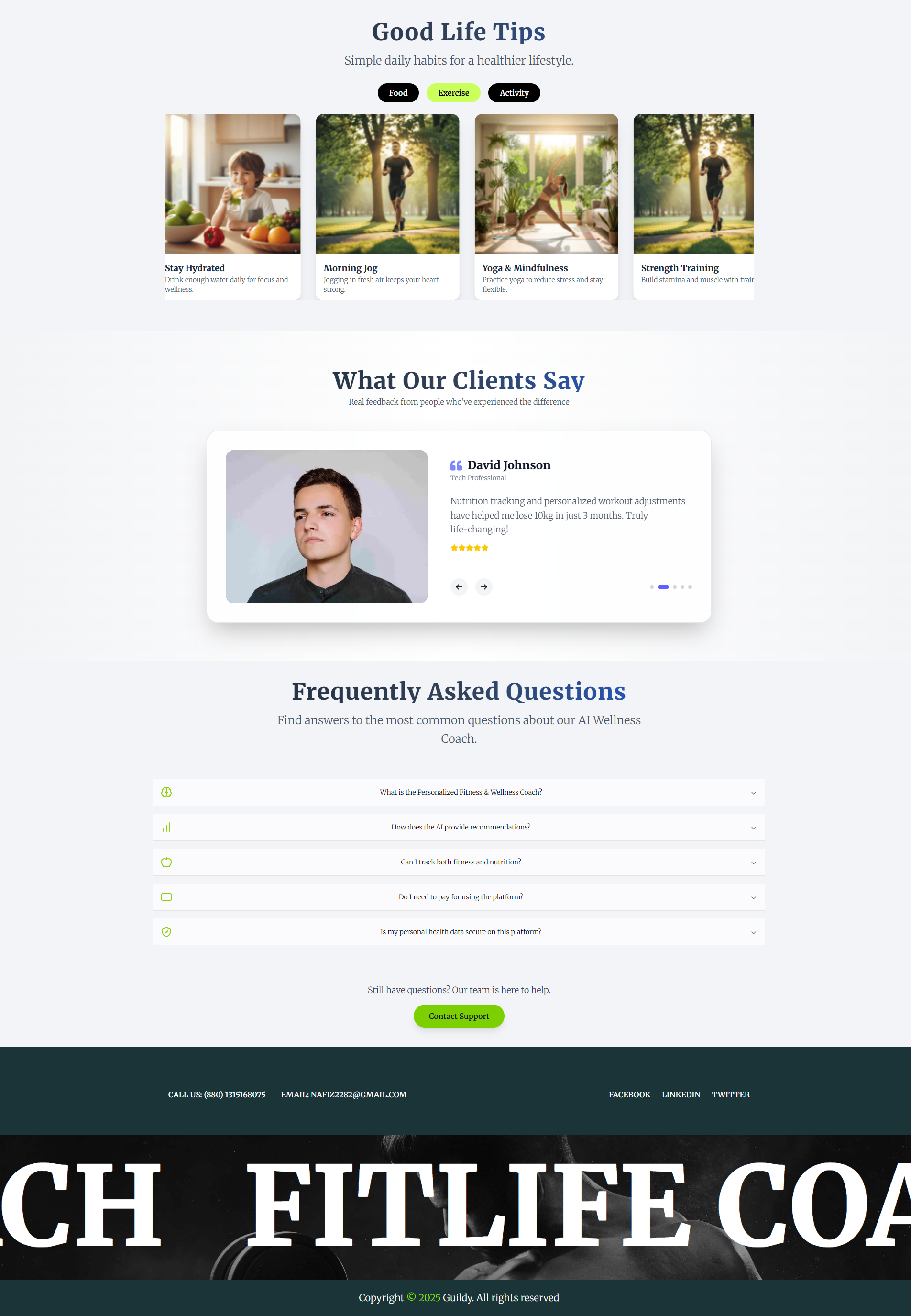 FitLife AI Coach – Smart Fitness & Wellness Companion - Showcase image 1