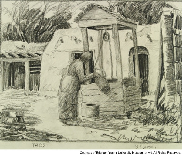 Taos Woman by Well