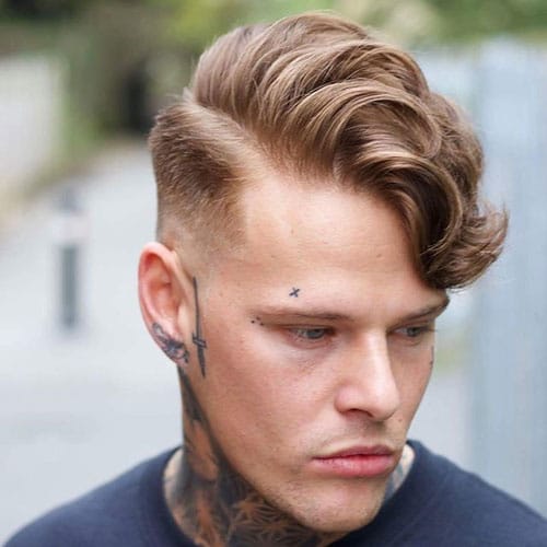 Comb Over Fade + Hard Part