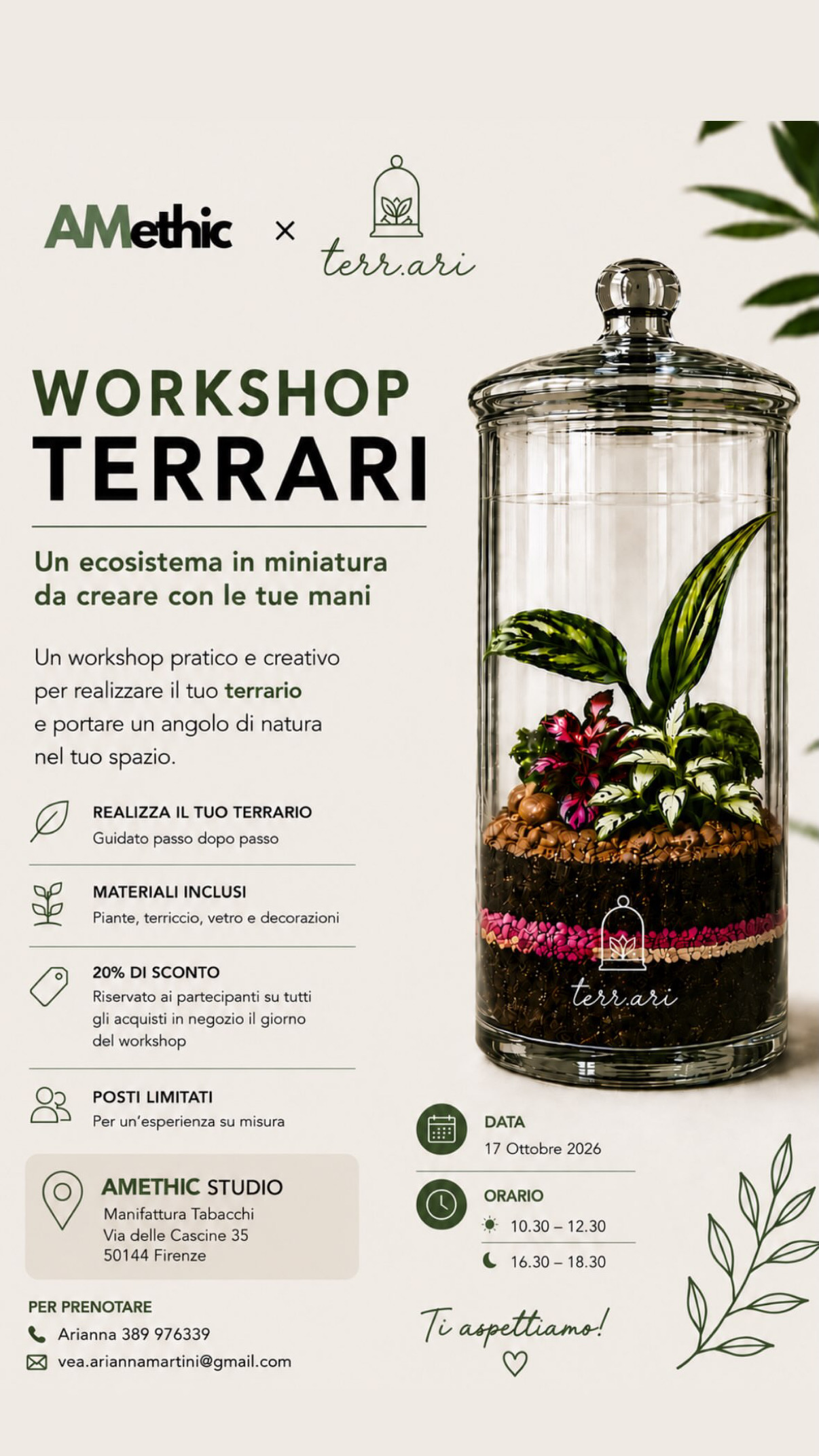 Terr.ari Workshop - terrario piccolo