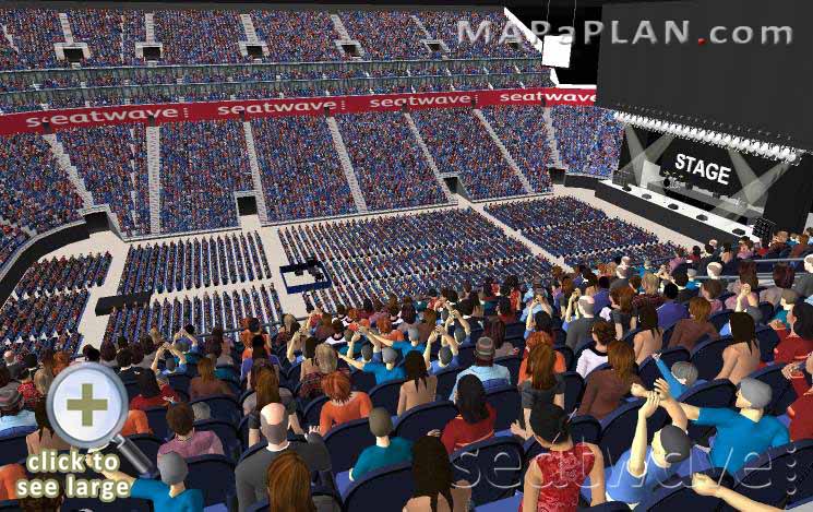 The O2 Arena London seating plan Block 419 Row L view