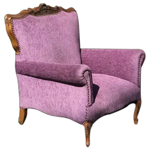 Sillón Vintage Clásico con Tapiz Lila