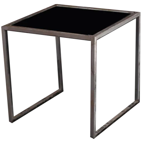 Mesa Cuadrada con Base de Vidrio