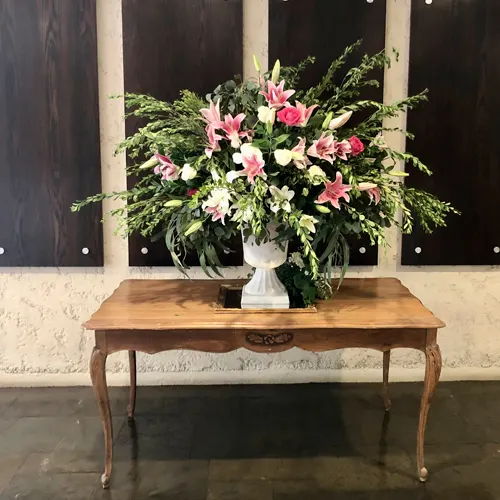 Bienvenida con mesa grande
