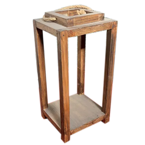 Farol rústico de madera
