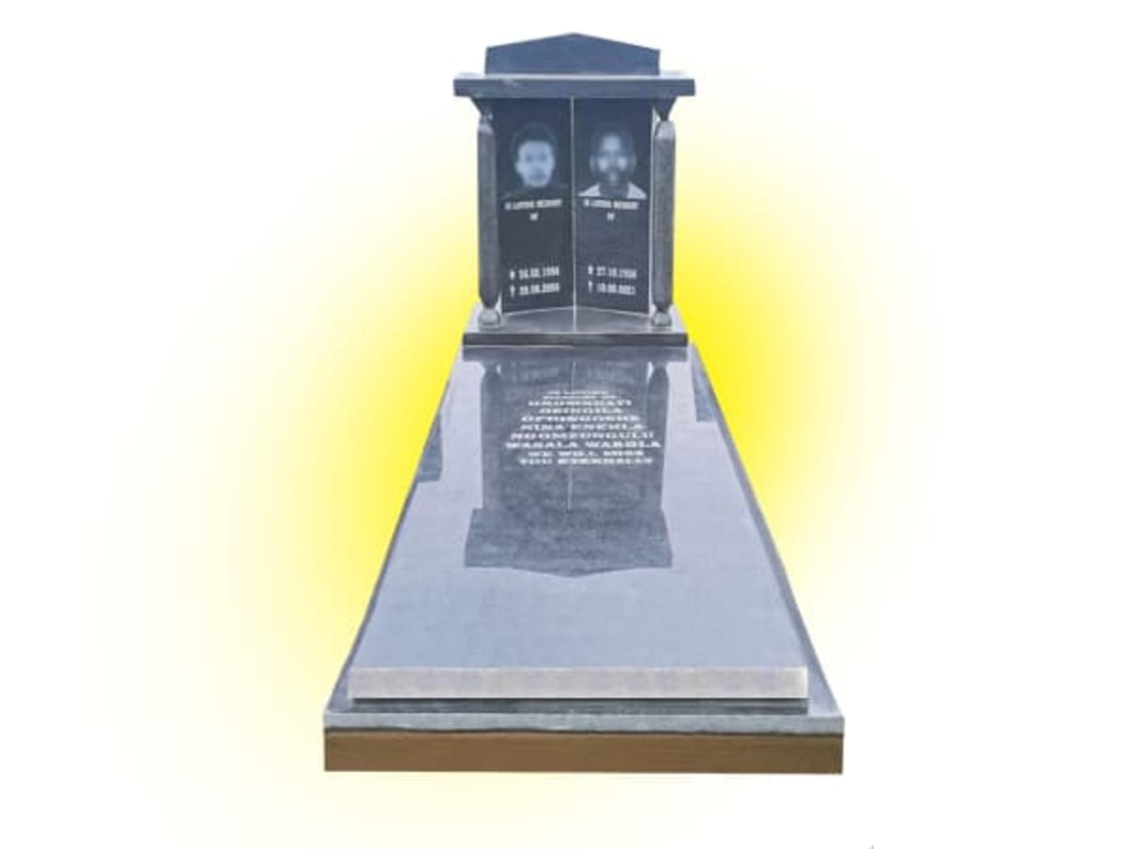 Grey-Dark Granite Pillars tombstone in P32 Mduduzi