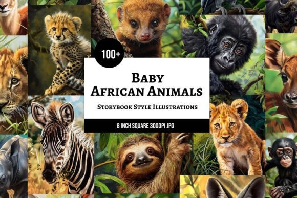 Baby African Animals Coloring Pages