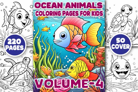 Ocean Animals Coloring Book Cover