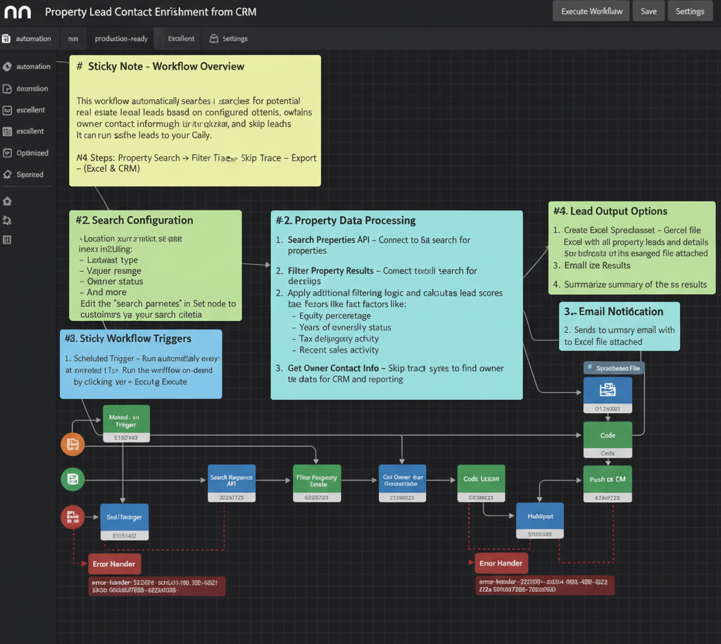Property Lead Contact Enrichment & CRM Automation Workflow