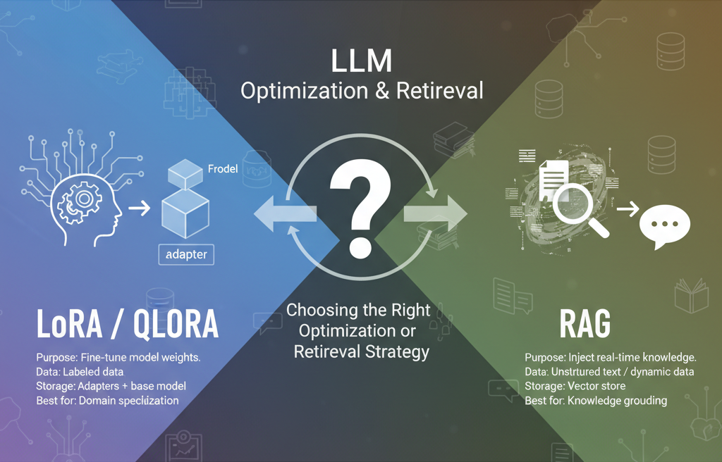 Why and where to Use LoRA / QLoRA and RAG?