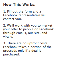 Facebook Deals Monetize