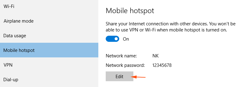 edit button mobile hotspot