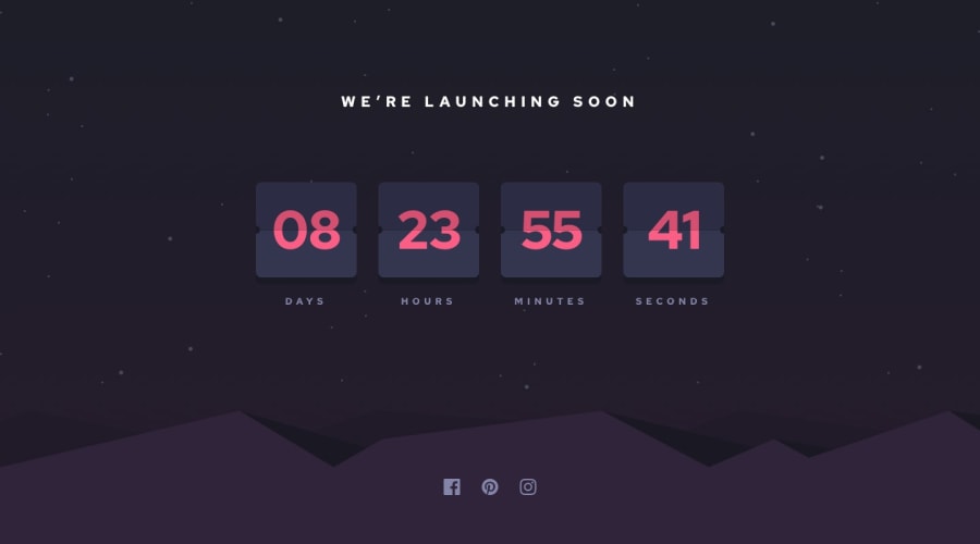 Frontend Mentor Countdown Timer Using Html Tailwind Css And Some