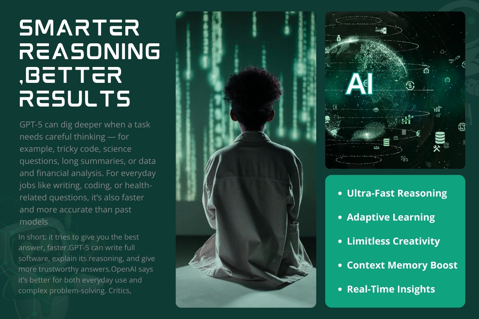 chatgpt 5 is smarer in reasoning and better results