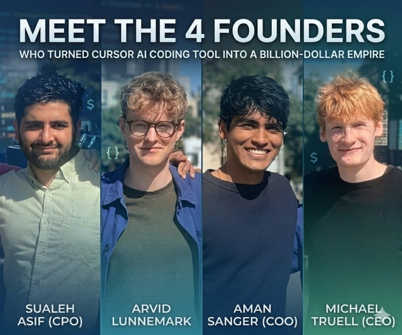 Meet the 4 Founders Who Turned Cursor AI Coding Tool Into a Billion-Dollar Empire